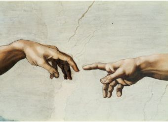 God And Adams Hands Art