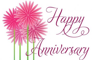 Pink Flower Happy Anniversary
