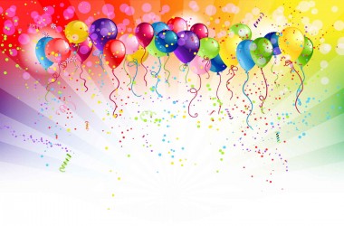 Colorful Balloons Birthday Wallpaper