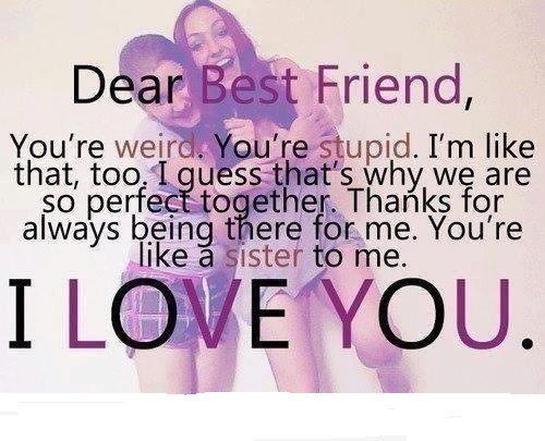 I Love You Best Friend Sayings