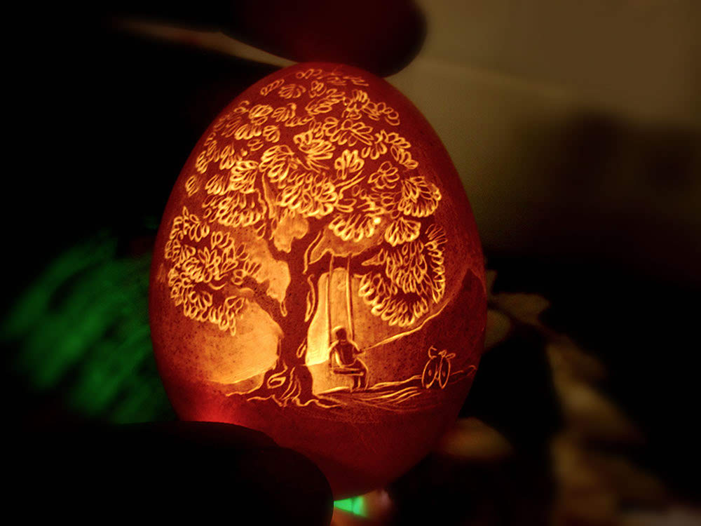 Illuminated Egg Art