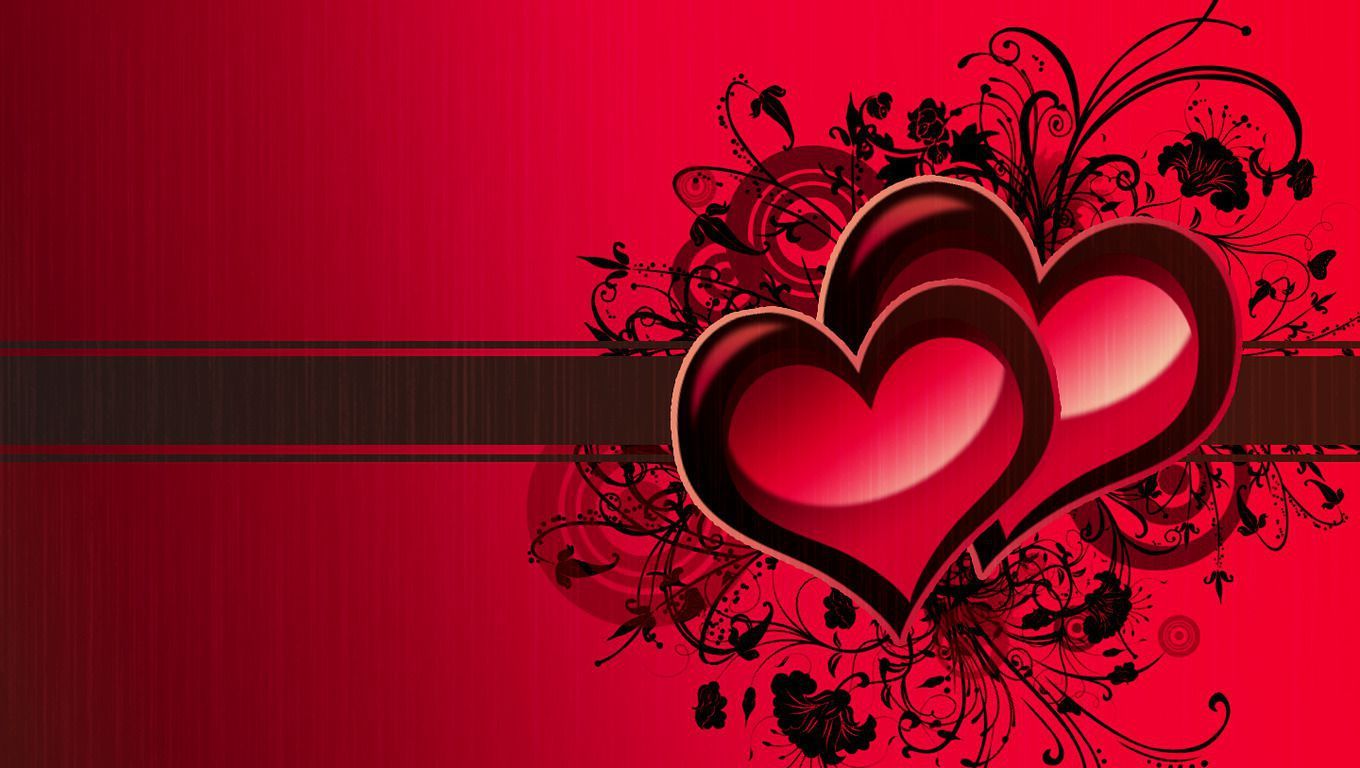 HD Hearts Wallpaper