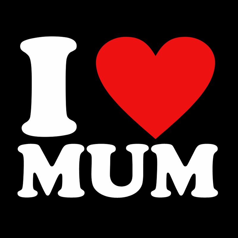 I Love Mum T Shirt Black