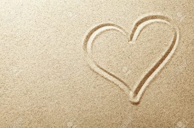 Natural Heart on Sand