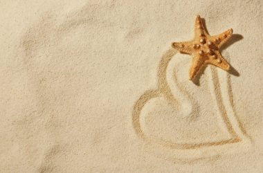 Starfish Heart on Sand