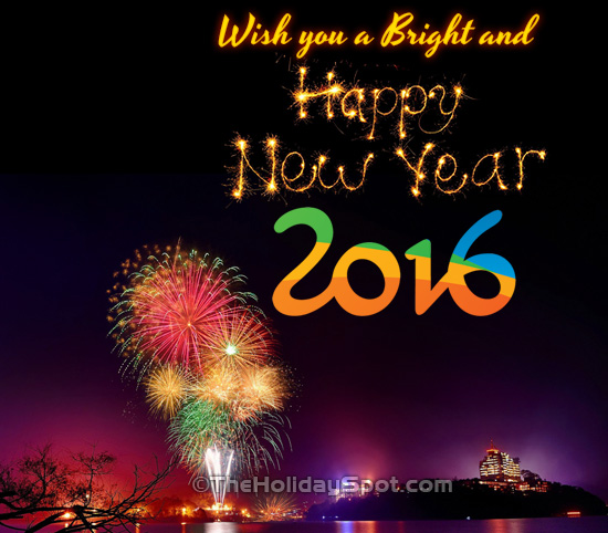 Bright New Year Greeting Card
