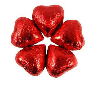 Chocolate Hearts Red