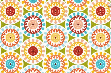 Colored Patterned Wallpaper
