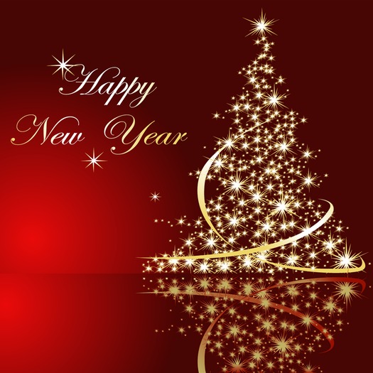 Tree Happy New Year Card