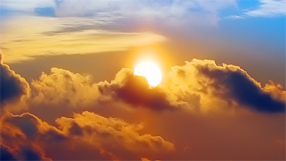 Beautiful Sun in the Clouds