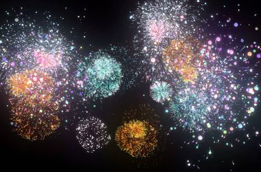 Digital Fireworks Background