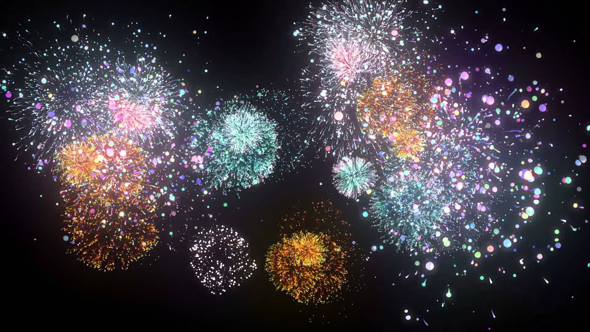 Digital Fireworks Background