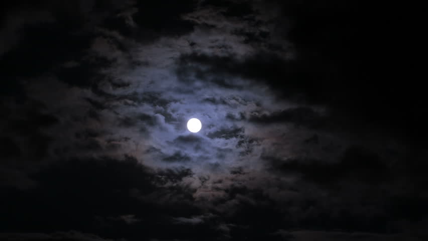 Super Moon and Clouds