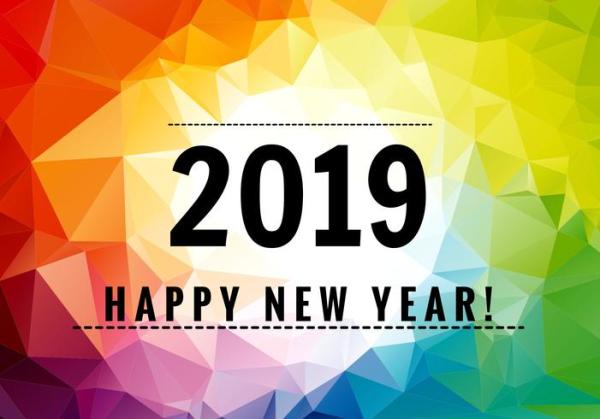 Colorful hd New Year 2019