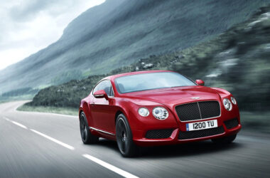 Red Bentley Continental GT V8