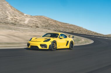 Yellow Porsche 718 Cayman GT4